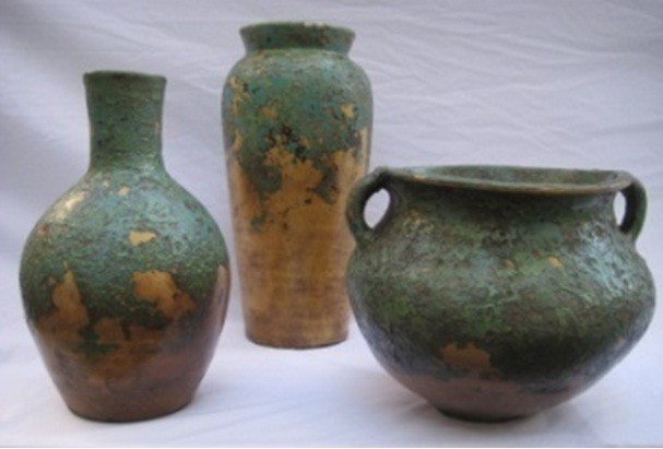 Handmade Decorative Ceramics Mexican Clay Set Of 3 San Miguel