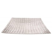Handmade Decorative Aluminum (Mexican Pewter) Crocodile Skin Tray with Bright Silver finish 