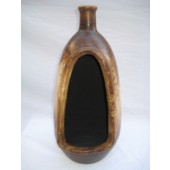 Handmade Decorative Ceramics (Mexican Clay) Chimney Oval in Brown Finish